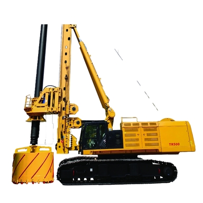 عمق 130 متر قطر بزرگ 4 متر دکل حفاری چرخشی برای کارهای ساختمانی TR500D نصب شده بر روی پایه اصلی CAT